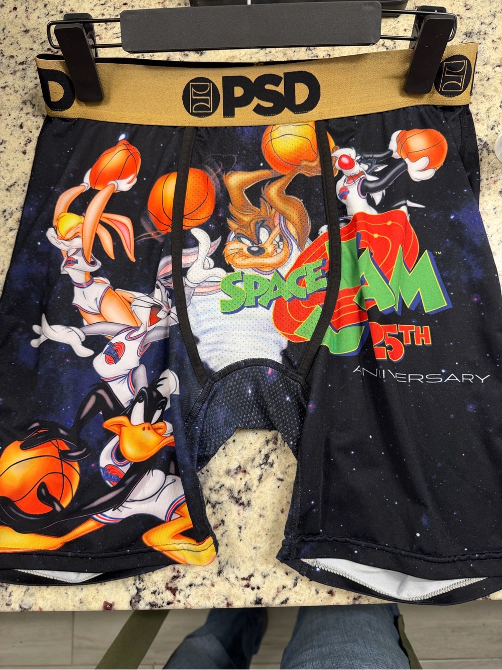 PSD Space Jam 25th Anniversary Men's Black Graphic Swim Shorts